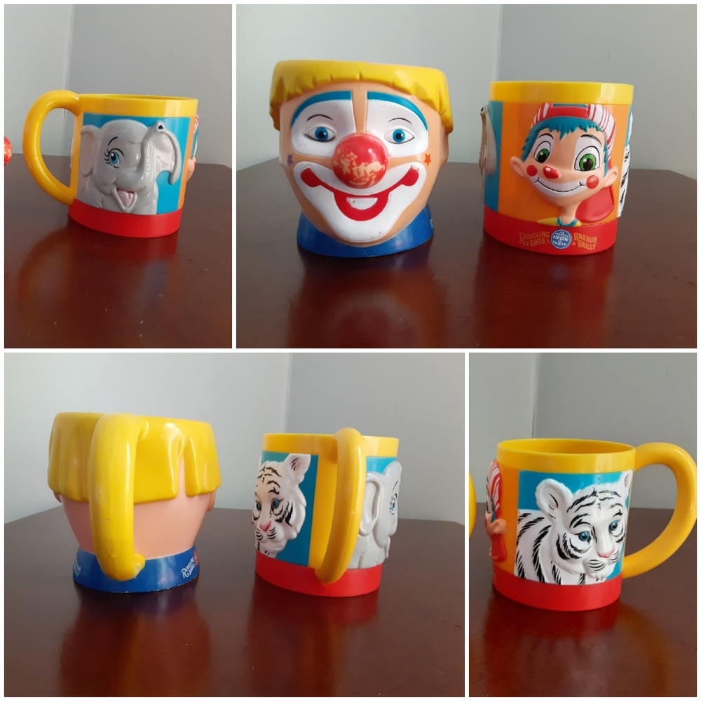 2 Ringling Bros Barnum Bailey Circus Kids Mugs